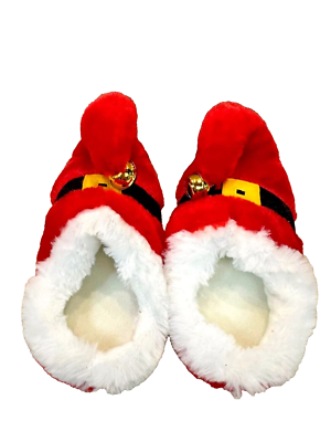 Plush Santa Elf Slippers for Kids Sz 13-1 New