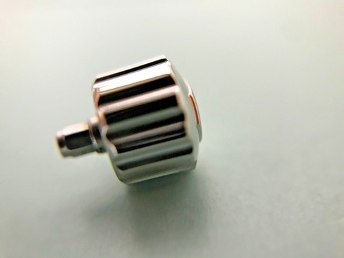 TAG HEUER STEEL FACTORY STEEL CROWN 5.3X 4.1MM TAP 10 STOCK 40 WAF1112 WAF2114 - Picture 2 of 3