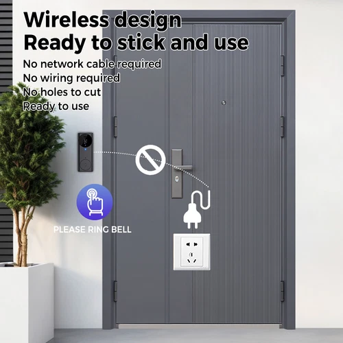 Wireless Security Smart WiFi Doorbell Intercom Video Camera Door Ring Bell Chime - Picture 10 of 11