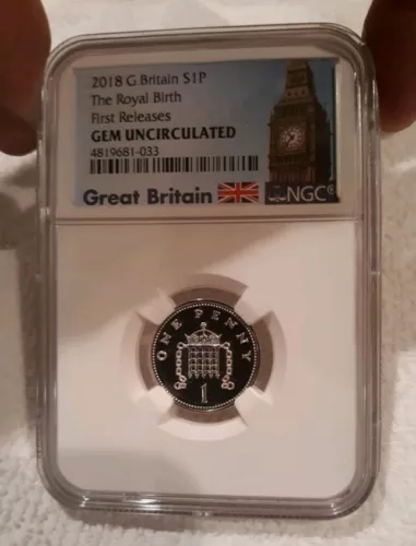 2018 1C Great Britain Royal Birth Silver Penny NGC GEM PROOF