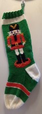 HAND KNIT CHRISTMAS STOCKING -NUTCRACKER- Personalized For FREE