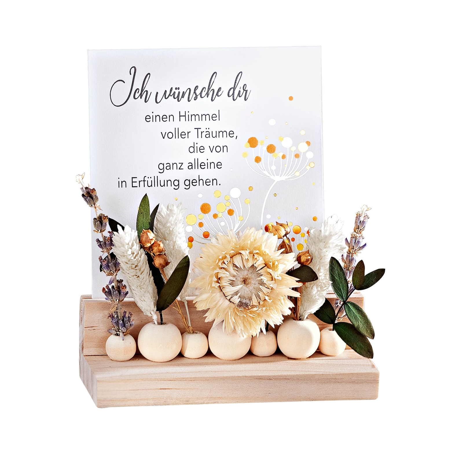 Дизайнерский набор для декорирования мебели Holz Trockenblumen Wunschkarte бежевый B-WARE 1890₽