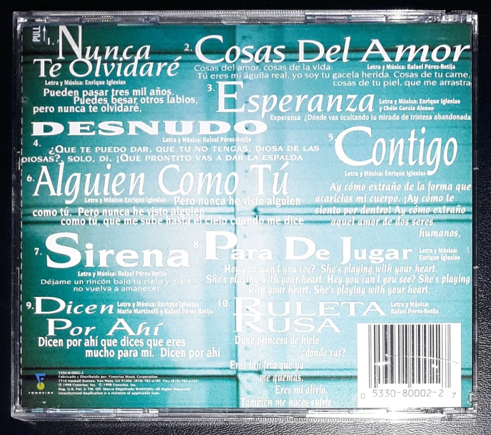 Enrique Iglesias Cosas del Amor Very Good Spanish CD 1998 Foto 2 de 4
