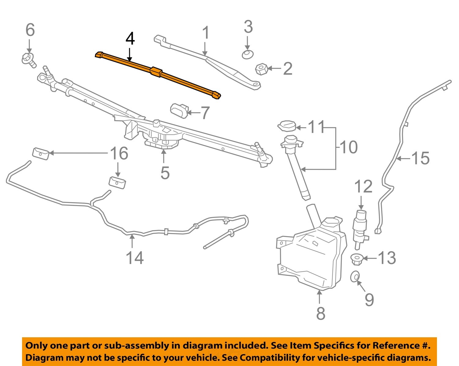Chevrolet GM OEM 1618 Cruze Wiper ArmFront Blade 39102794 eBay