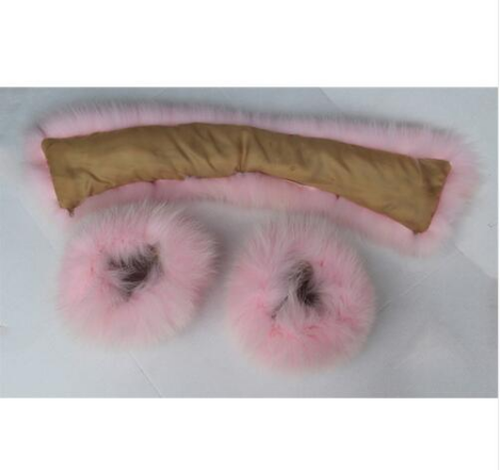 New Fur Square Collars Real Fur Cuffs Sets Winter Warm Scarves Cuff Overcoats - Imagen 11 de 38