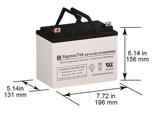 Battery Replacement 12V | HF12-165W-X - By 35AH eBay NB Vision SigmasTek