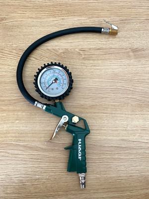 HUAQI 220PSI Air Line Tyre Pump Car Tyre Inflator Pressure Gauge Compressor Gun