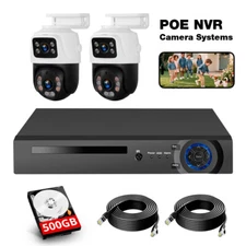 KERUI 6MP POE 8CH NVR Security Camera System Surveillance Night W/ 500G HDD