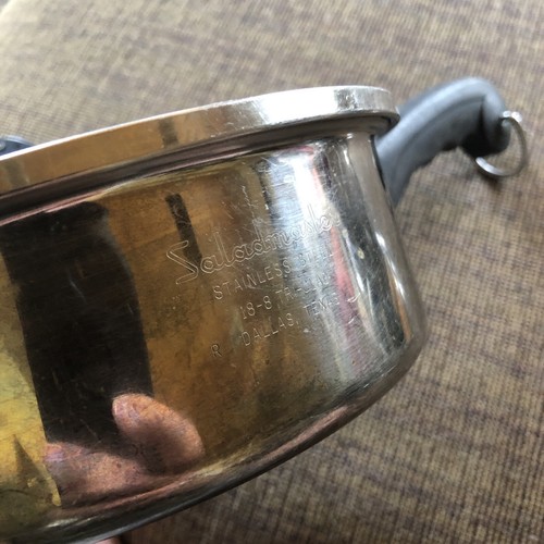 Vtg Saladmaster 3 Pc Stainless Steel 18-8" Double Boiler Pot Steamer Vapo Lid - Picture 8 of 12