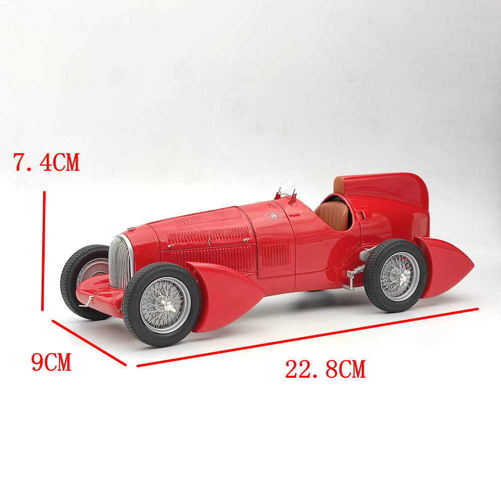 BOS 1/18 Alfa Romeo Tipo B P3 Aerodynamic 1934 Red BOS066 Resin Model Limited