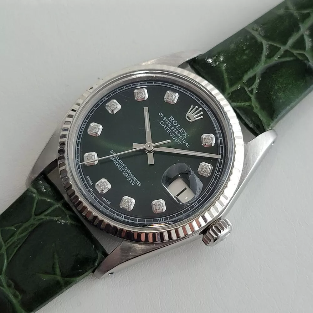 Rolex 1970s mens clearance datejust diamond watch