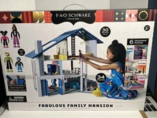 F.A.O. Schwarz Fabulous Family Mansion Luxury Dollhouse  - 34 pcs NEW