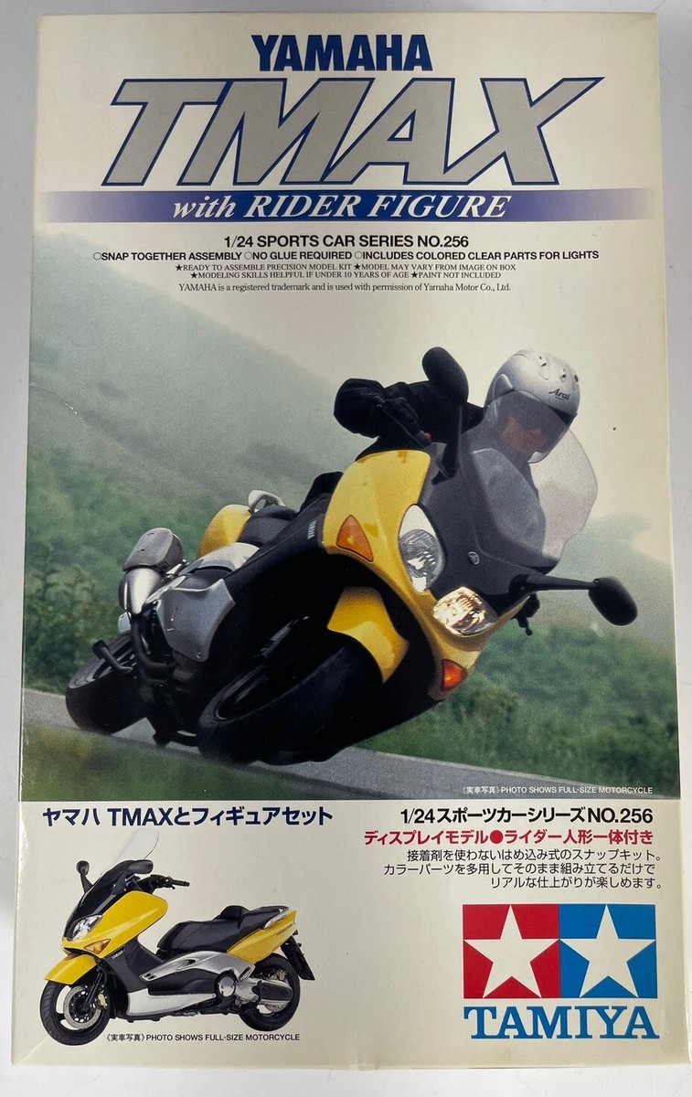 (未使用･未開封品)　タミヤ 1/24 スポーツカーシリーズ No.256 ヤマハ TMAXとフィギュアセット プラモデル 24256 sdt40b8 Tamiya 1:24 Scale Yamaha TMAX with Rider Figure Sealed