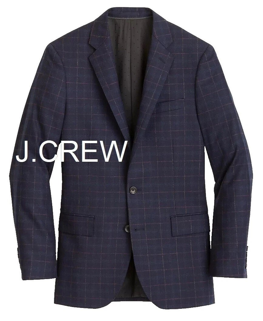 J。 Crew 羊毛格子套装和运动服男