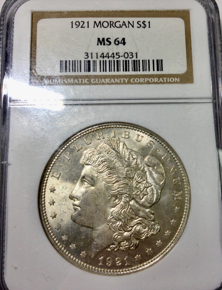 1921 Morgan Dollar銀貨 MS 64 NGC 1921 Morgan Silver Dollar MS64 NGC very pleasing White Coin