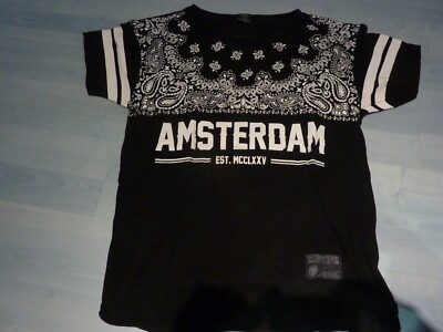 Amsterdam Designs Varsity Collection wunderschönes Shirt L beidseitiger Druck