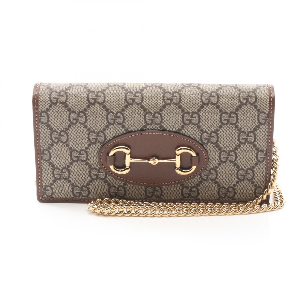 GUCCI Horsebit 1955 GG Supreme Chain Shoulder Bag