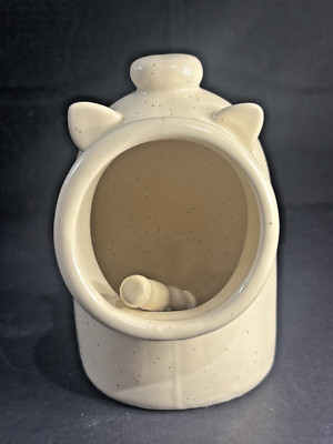 RSVP International Inc. Ceramic Salt Pig with Spoon Cream Color NIB