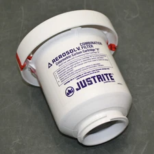 (1) Justrite Aerosolve Combination Filter 28223, Colormetric Carbon Cartridge A