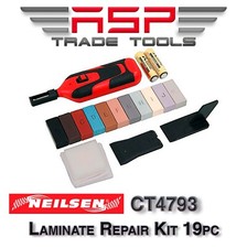 19pcs Laminate Floor Repair Kit Worktop Furniture Wax System for Chips Scratches