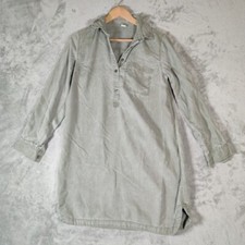 Old Navy Shirt Dress Womens Small Olive Green Long Sleeve 1/4 Button Casual