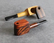 3.25" Exotic Wood Pipe- Swivel Lid Pipe with mouthpiece