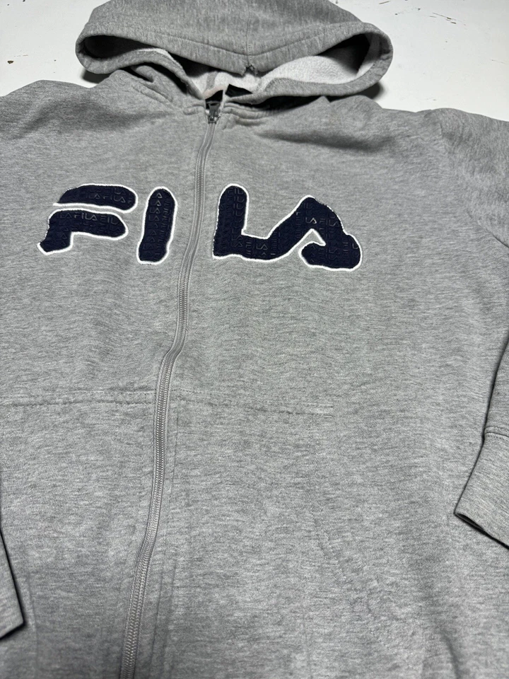 Fila Grey Women’s Full Zip Hoodie Sweater SIZE LARGE - Image 4 of 4