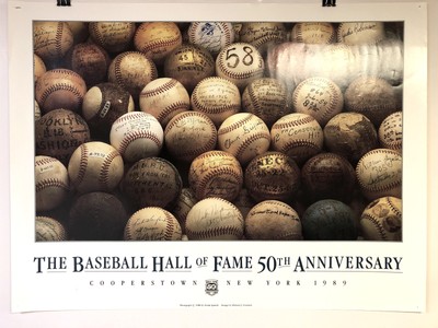 Baseball Hall of Fame 50th Anniversary Poster | eBay