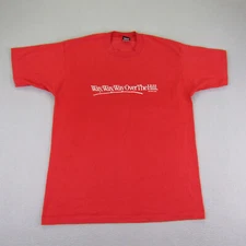 Vintage Studio 4 East Shirt Men Extra Large Red Single Stitch Screen Stars 90s ^