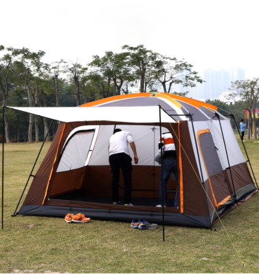 4-6 Personen Camping Zelt Familie Tunnel Zelt Wasserdichtes Tragbares Zelt Out
