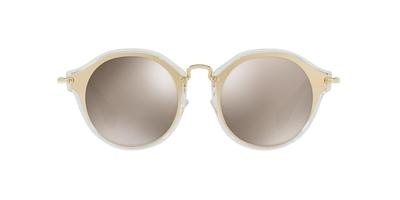 NWT MIU MIU SUNGLASSES BEIGE Miu Miu MU06ZS 11T40F Oval Transparent Sand Brown Sunglasses  main image 4