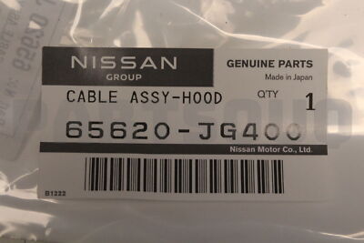 65620JG400 Genuine Nissan CABLE ASSY-HOOD LOCK CONTROL 65620-JG400