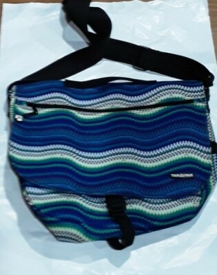 Yak Pak Graphic Blue Multicolored  Messenger Tote Bag