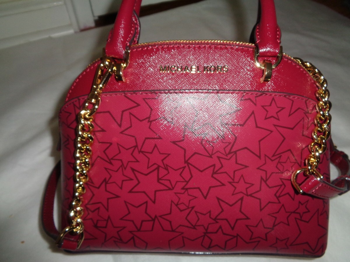 zzNWT MICHAEL KORS EMMY DOME Mulberry/Plum Small Satchel Purse