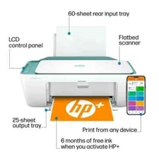 HP Deskjet 2842E Wireless All In One Color Inkjet Printer Ink Included-NEW SEALE