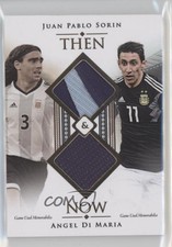 2018 Unique Then & Now Dual Relics 14/39 Juan Pablo Sorin Angel Di Maria 0pa4