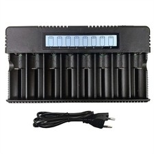 ÉCran LCD Chargeur de Batterie 18650/26500 à 8 Emplacements Batterie au Lit6119