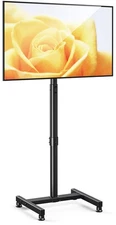 Tv Floor Stand For 1350 Inch Flat/curved Tvs Up To 44 Lbs 8 Level Height Adjusta