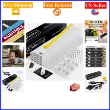 315-Inch White Cable Hider Kit, Wire Concealer & Raceways for Organization