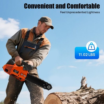 25.4cc 2-Stroke Petrol Powered Engine Chainsaw Top Handle Chainsaw Manual Start