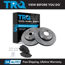 TRQ Semi Metallic Brake Pad & Rotor Disc Front Kit for Jeep Wrangler Truck