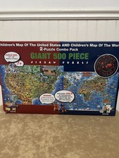 Dino's Children's Map of the United State 500 Piece Jigsaw Puzzle Sealed
