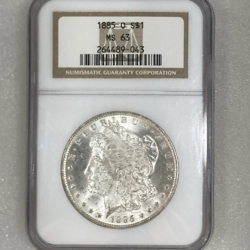 1885 Morgan Silver Dollar New Orleans NGC MS63