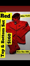 RED NIKE TECH FLEECE SETS