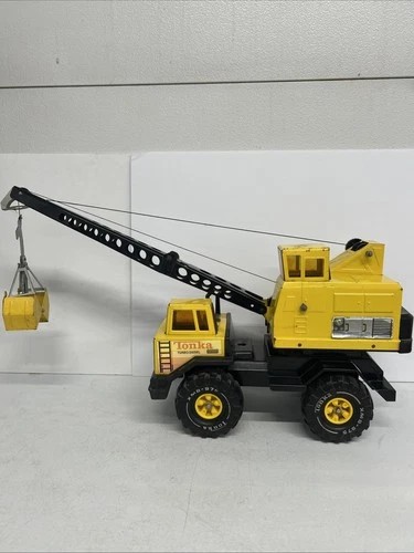 Vintage 80's Tonka Turbo Diesel XMB-975 Clam Bucket Crane Truck(02)