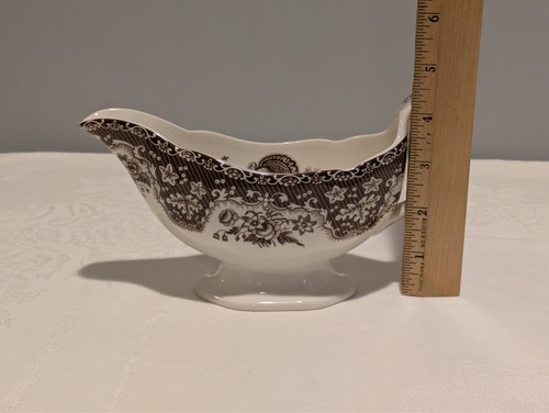 SPODE England Festival Celebration Turkey Thanksgiving gravy boat 8" long. EUC. - Picture 2 of 13