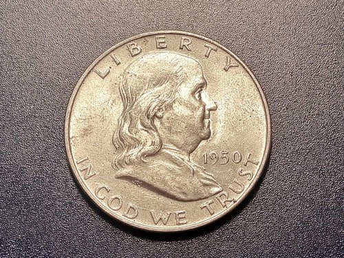 Very Choice AU 1950-D Franklin Half Dollar