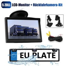 170° Rückfahrkamera Kennzeichen Nummernschild Nachtsicht mit 5 Zoll LCD Monitor
