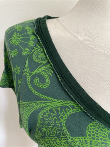 Desigual Designer Tunika Shirt Gr.42 XL grün 100%Baumwolle Lagenlook Top - Bild 4 von 12