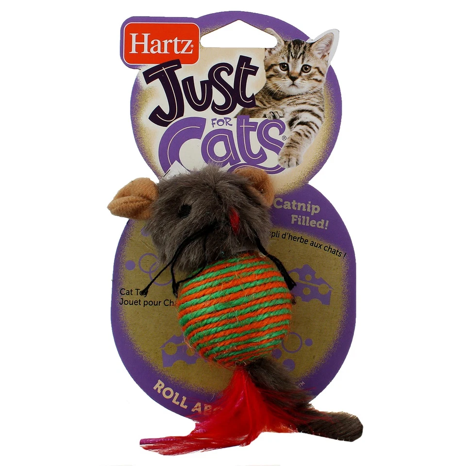6 Pack Hartz Just For Cats Rollabout Mouse Cat Toy, Catnip Filled, Assorted - Image 3 of 4